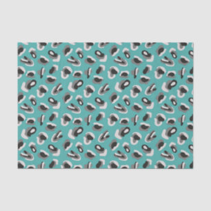 Luipaard animal print patroon met mint tinten tissuepapier