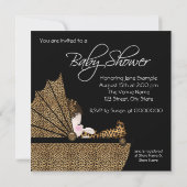 Luipaard Baby Meisje Shower Kaart (Achterkant)