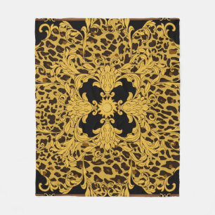 Luipaard Barok, dierenprint Fleece Deken