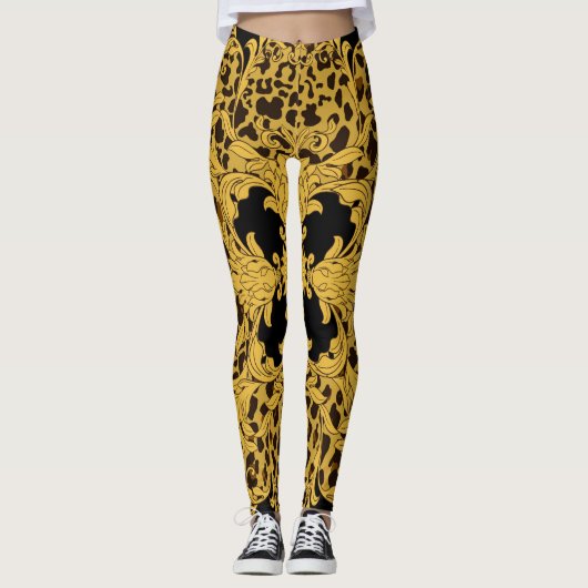 Luipaard Barok, dierenprint Leggings (Voorkant)