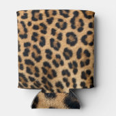 Luipaard bont textuur, natuurlijk patroon. blikjeskoeler (Achterkant)