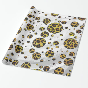 Luipaard Bruin en Geel Stippenpatroon Cadeaupapier