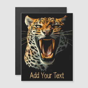 Luipaard brullende aanvalskop