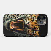 Luipaard brullende aanvalskop Case-Mate iPhone case (Achterkant (horizontaal))