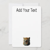 Luipaard brullende aanvalskop kaart (Achterkant)