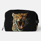 Luipaard brullende aanvalskop toilettasje (Achterkant)
