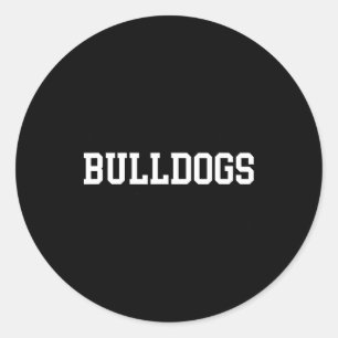 Luipaard Bulldogs School Spirit Naam Fan Team Rug Ronde Sticker