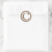 luipaard C Ronde Sticker (Tas)