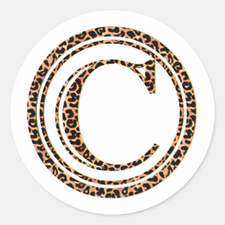 luipaard C Ronde Sticker