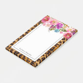luipaard, cheetah, trendy, floral, zoet, post-it® notes (Schuin)