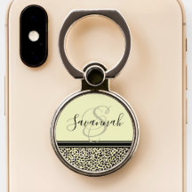 Luipaard Crème Persoonlijke Naam Monogram