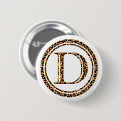 luipaard D Ronde Button 5,7 Cm (Voorkant /achterkant)