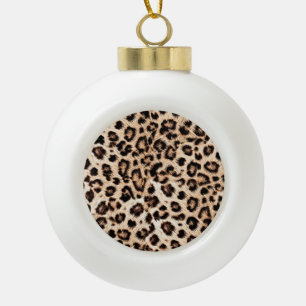 Luipaard Design Pattern: Wild Elegance. Keramische Bal Ornament