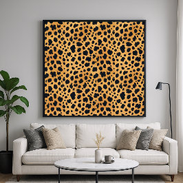 Luipaard Dier Vacht Patroon - Schilderstijl Kunst Poster
