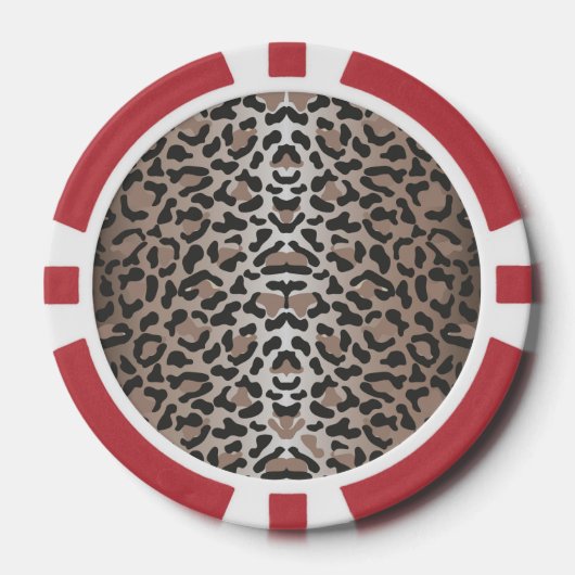 Luipaard Dierenprint - Poker Chips (Voorkant)