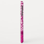 Luipaard dierprintroze aangepaste monogram Case-Mate iPhone case (Achterkant/links)