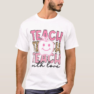 Luipaard Docenten Waardering Lesgeven Met Liefde L T-shirt
