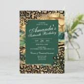 Luipaard en dierprint Jungle Kaart (Staand voorkant)