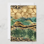 Luipaard en dierprint Jungle Kaart (Achterkant)