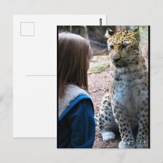 Luipaard en Kind Briefkaart (Voorkant / Achterkant)