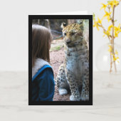 Luipaard en Kind Kaart (Gele Bloem)