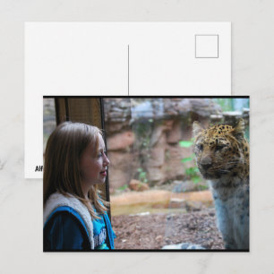 Luipaard en Kind Portret Briefkaart