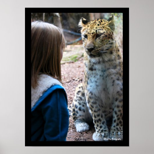 Luipaard en Kind Poster (Voorkant)