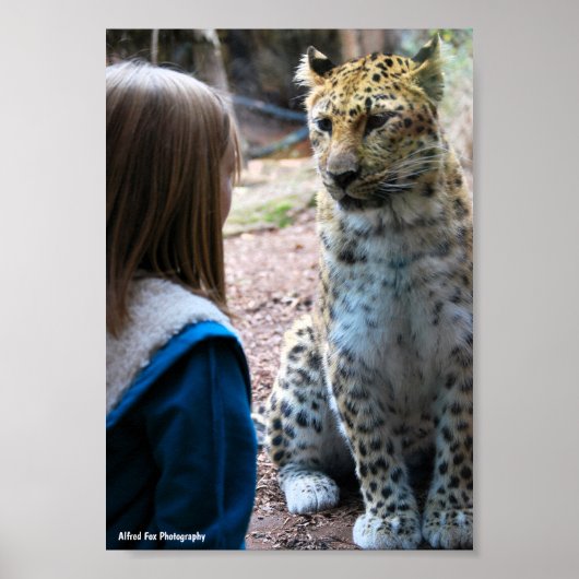 Luipaard en Kind Poster (Voorkant)