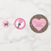 Luipaard en Roze Baby showers tafel Confetti (Voorkanten)