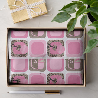 Luipaard en Roze Baby Tissuepapier