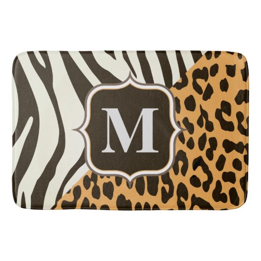 Luipaard en Zebra Badmat (Voorkant)