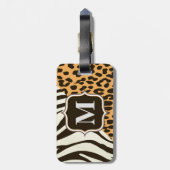 Luipaard en Zebra Bagagelabel (Achterkant verticaal)