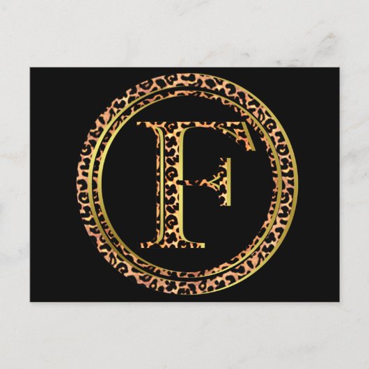 luipaard F Briefkaart (Voorkant)