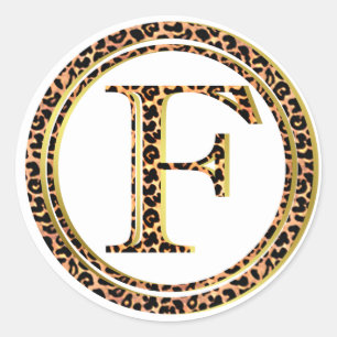 luipaard F Ronde Sticker