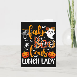 Luipaard Fab Boo Lous Lunch Lady Matching Groep T- Kaart