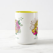 Luipaard Geel Gecko Groen Tweekleurige Koffiemok (Center)