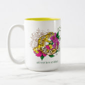 Luipaard Geel Gecko Groen Tweekleurige Koffiemok (Links)