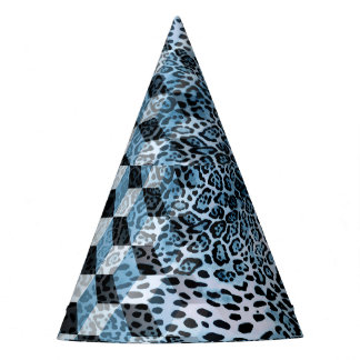 Luipaard geometrisch, dierlijke huid ontwerp. feesthoedjes