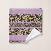 Luipaard Glitter Strepen Glam 1 Bad Handdoek (Wasdoekje)