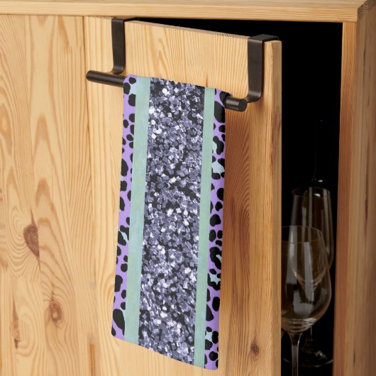 Luipaard Glitter Strepen Glam 3 Theedoek (Derde Gevouwen)