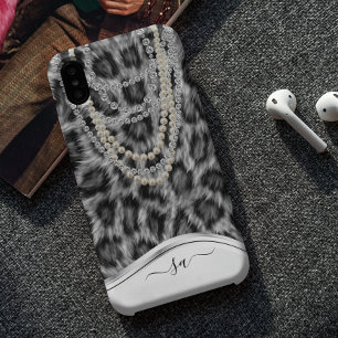 Luipaard Handgeschreven naam Parel Diamanten Ketti iPhone 12 Pro Hoesje