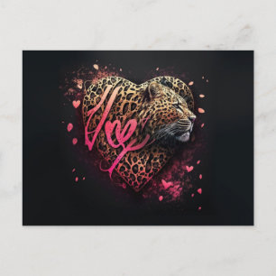 Luipaard Hart Liefde Graffiti Kunst Briefkaart