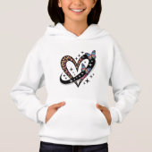 Luipaard Hart Oneindigheid Vlinder T-Shirt (Voorkant)