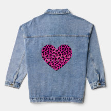 Luipaard hart print jas