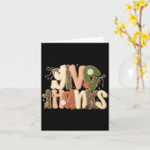 Luipaard Herfst Dank Coquette Latch Hook Garen  Kaart (Gele Bloem)