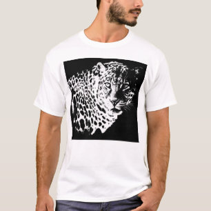 Luipaard Hoofd Pop Art Sjabloon Elegante Moderne H T-shirt
