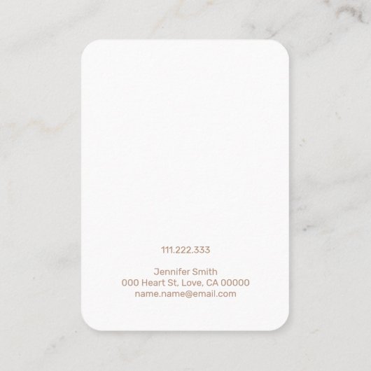 Luipaard Huid Handgemaakte Sieraden Studs Display  Visitekaartje (Achterkant)