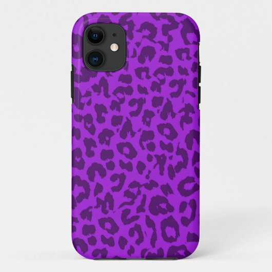 Luipaard huidplooi met Paars Case-Mate iPhone Case (Achterkant)