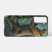 Luipaard in een regenachtig Oerwoud Samsung Galaxy Hoesje (Achterkant horizontaal)