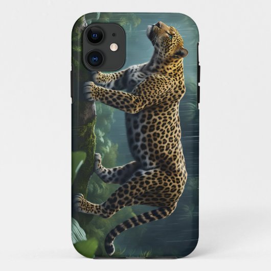 Luipaard in regenachtig Oerwoud Case-Mate iPhone Case (Achterkant)